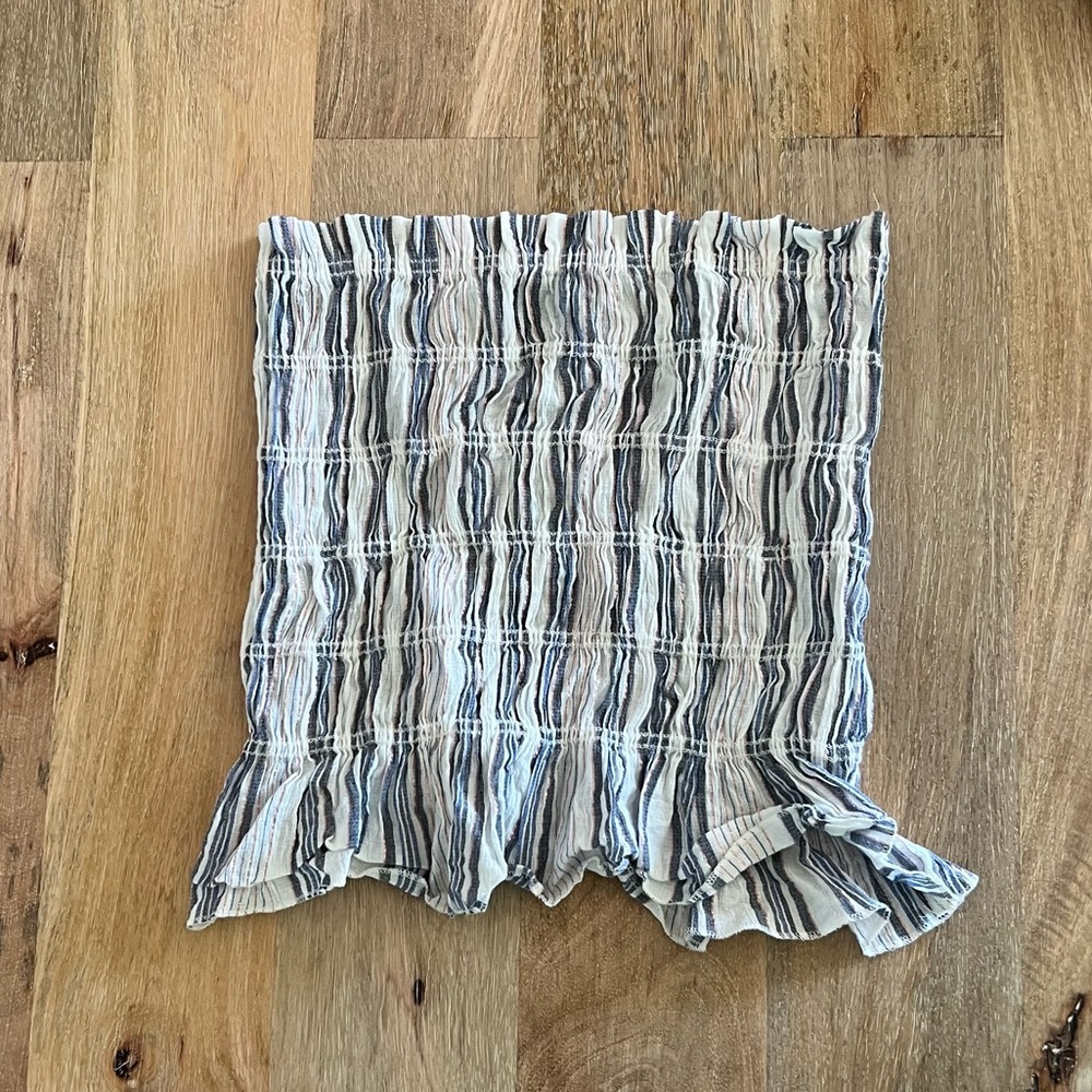 Blue Life cropped bandeau top